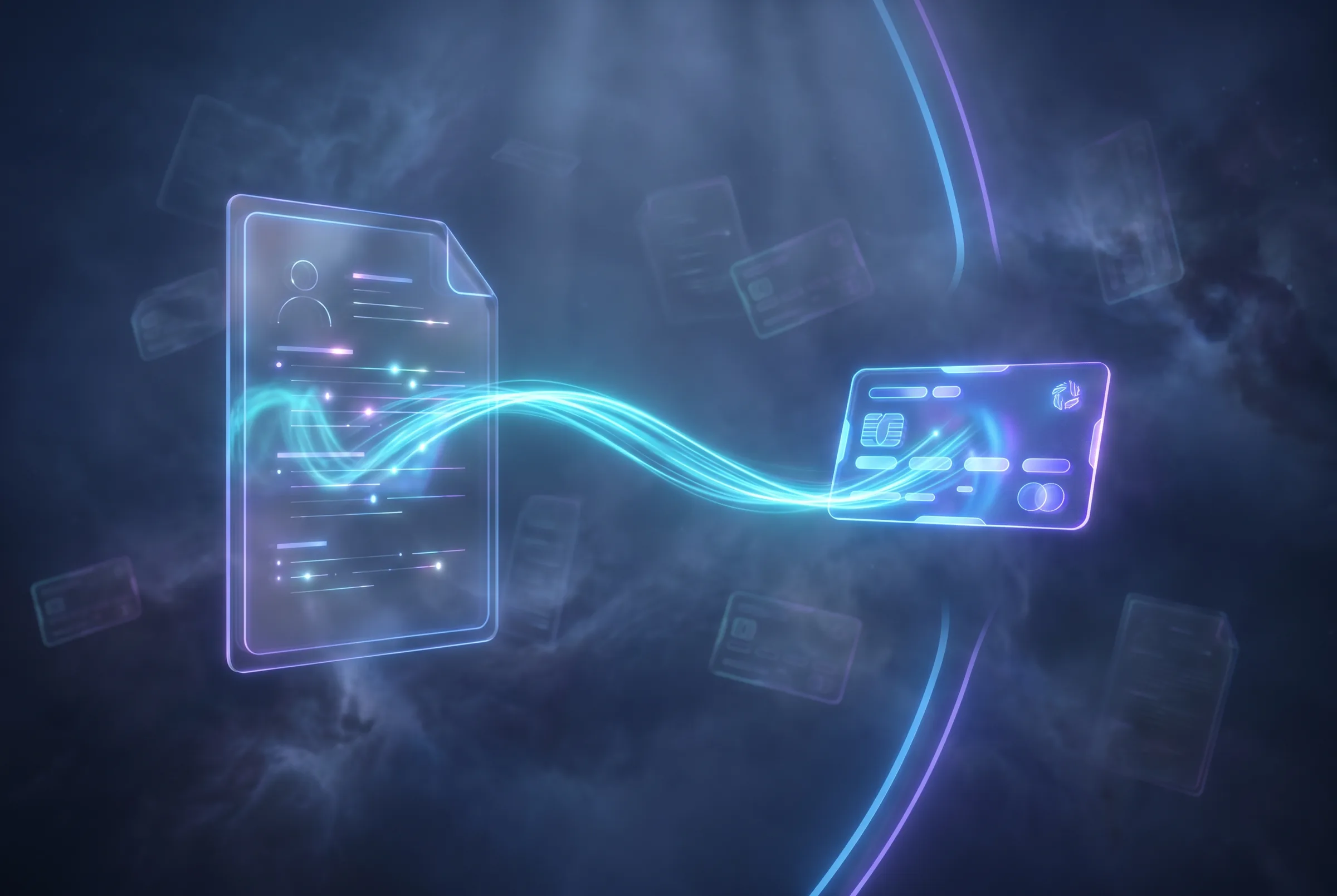 VCINC futuristic career portal — resume routed via AI to a matching opportunity card